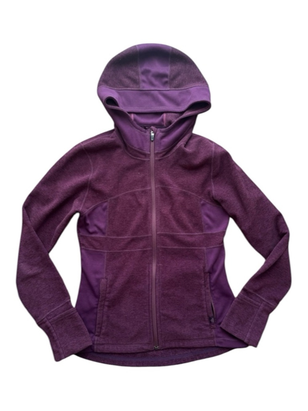 prAna Full Zip Hoodie Sz:M Purple Fleece Athletic Activewear Yoga Outdoor Jacket